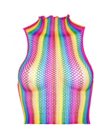 LEG AVENUE - TOP RETE MULTICOLORE