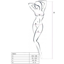 PASSION - DONNA BS031 BODYSTOCKING BIANCO TAGLIA UNICA 2