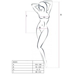 PASSION - WOMAN BS035 BODYSTOCKING ROSSO TAGLIA UNICA 2