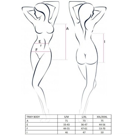 PASSION -DONNA TRIXY TEDDY NERO TAGLIA L/XL