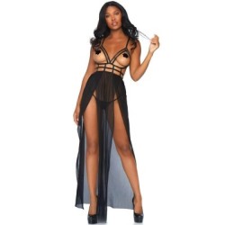 LEG AVENUE - CAGE MAXI ABITO E PERIZOMA S/M