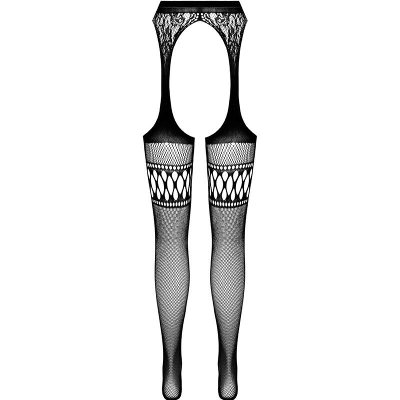 PASSION - S026 CALZE BIANCHE CON GIARRETTIERA TAGLIA UNICA