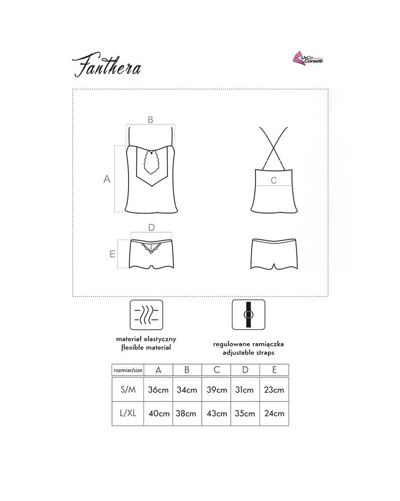 LIVCO CORSETTI FASHION - FANTHERA LC 90561 CAMICIA + PANTALONCINO BLU L/XL