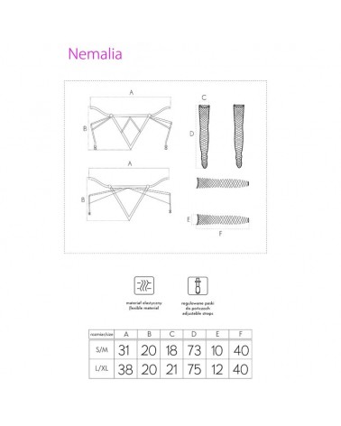 LIVCO CORSETTI FASHION - SET NEMALIA GIARRETTIERA + CALZE + GUANTI NERO