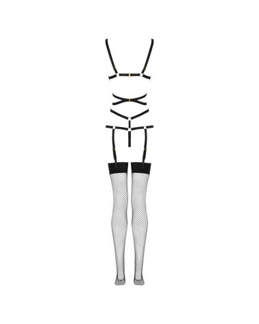 LIVCO CORSETTI FASHION - THIARA LC 20213 SET BODY + CALZE NERO L/XL