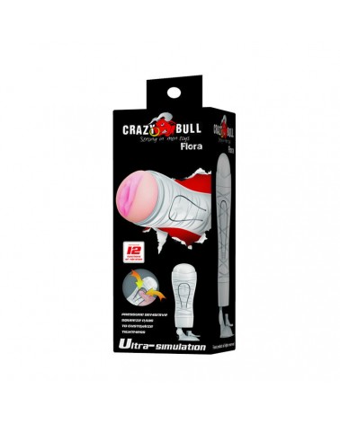 CRAZY BULL - MASTURBATORE VAGINA RICARICABILE FLORA