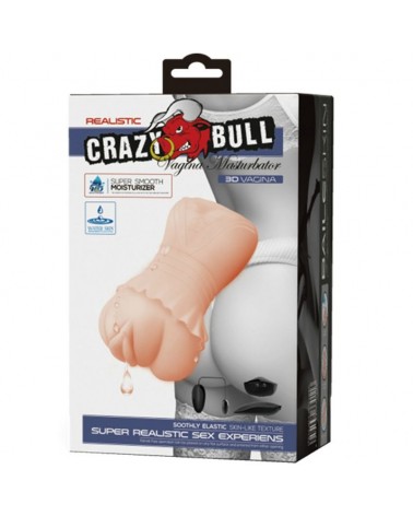 CRAZY BULL - MASTURBADOR VAGINA CON PELLE ACQUATA CON PROIETTILI VIBRANTI