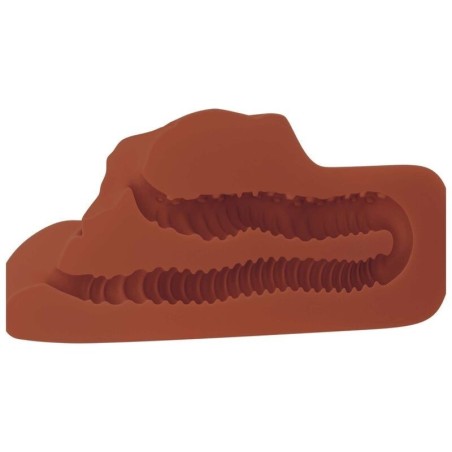 PDX PLUS - DOPPIO MASTURBATORE VAGINA E ANO - MARRONE