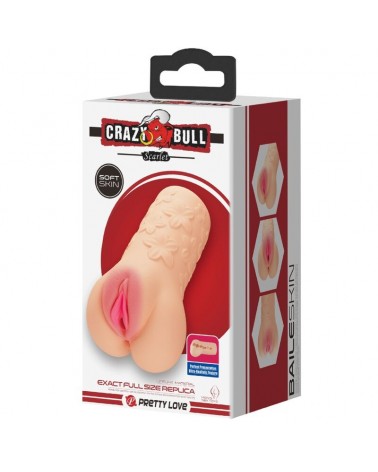 CRAZY BULL - MASTUBADOR A FORMA DI VAGINA SCARLATTO