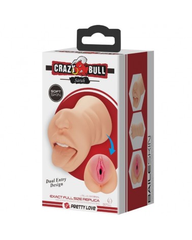 CRAZY BULL - MASTUBADOR A FORMA DI SARAH VAGINA DOPPIA ENTRATA