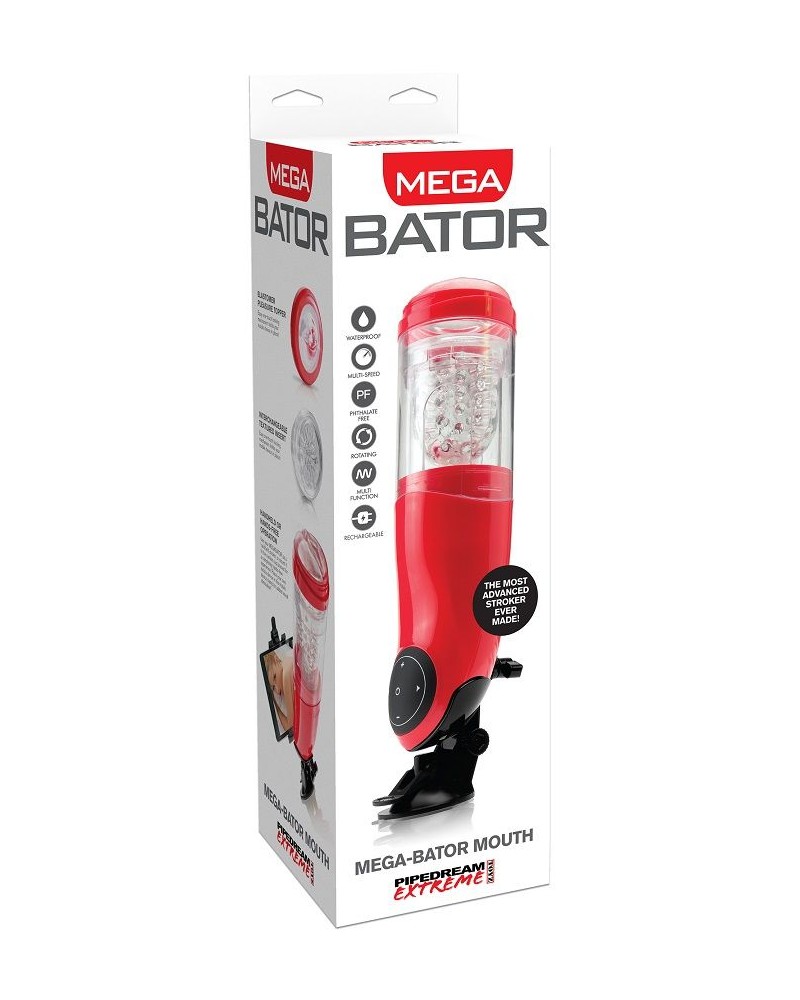 EXTREME TOYZ - PDX MEGA BATOR USB MASTURBATORE MASCHIO BOCCA ROSSO