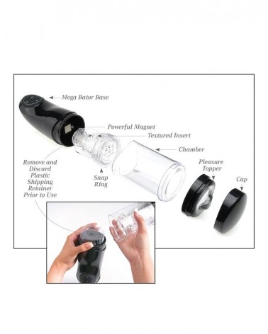 EXTREME TOYZ - PDX MEGA BATOR USB MASTURBATORE MASCHIO BOCCA ROSSO