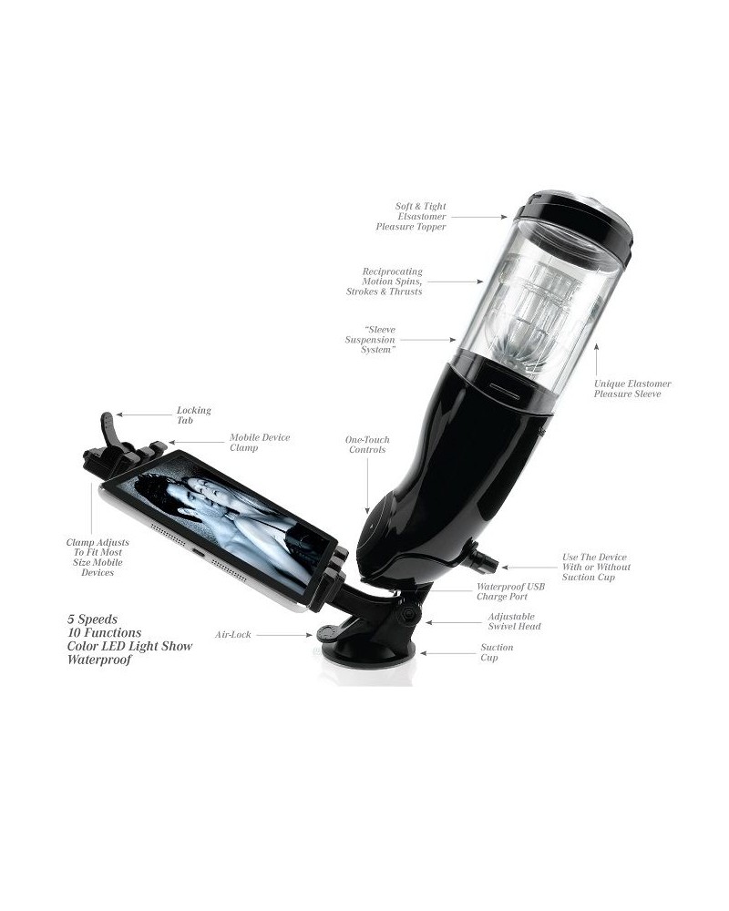 EXTREME TOYZ - PDX MEGA BATOR USB MASTURBATORE MASCHIO BOCCA ROSSO