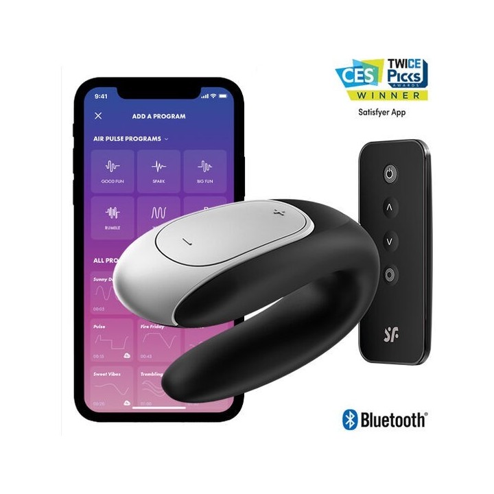 SATISFYER - VIBRATORE DOUBLE FUN PARTNER NERO