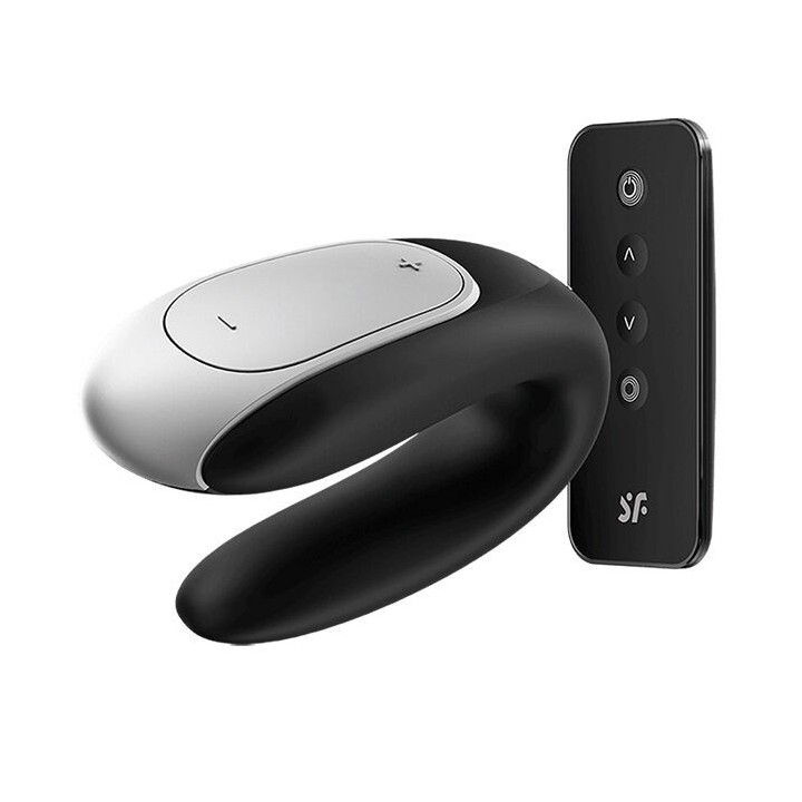 SATISFYER - VIBRATORE DOUBLE FUN PARTNER NERO