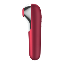 SATISFYER - VIBRATORE E VENTOSA DUAL LOVE CON ARIA PULSATA ROSSO 2