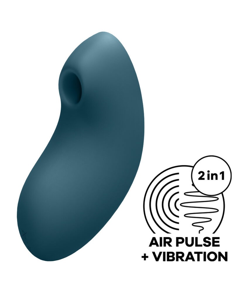 SATISFYER - STIMOLATORE E VIBRATORE A IMPULSI D'ARIA VULVA LOVER 2 BIANCO