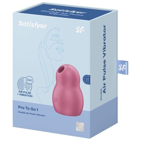 SATISFYER - PRO TO GO 1 DOPPIO STIMOLATORE E VIBRATORE BLU