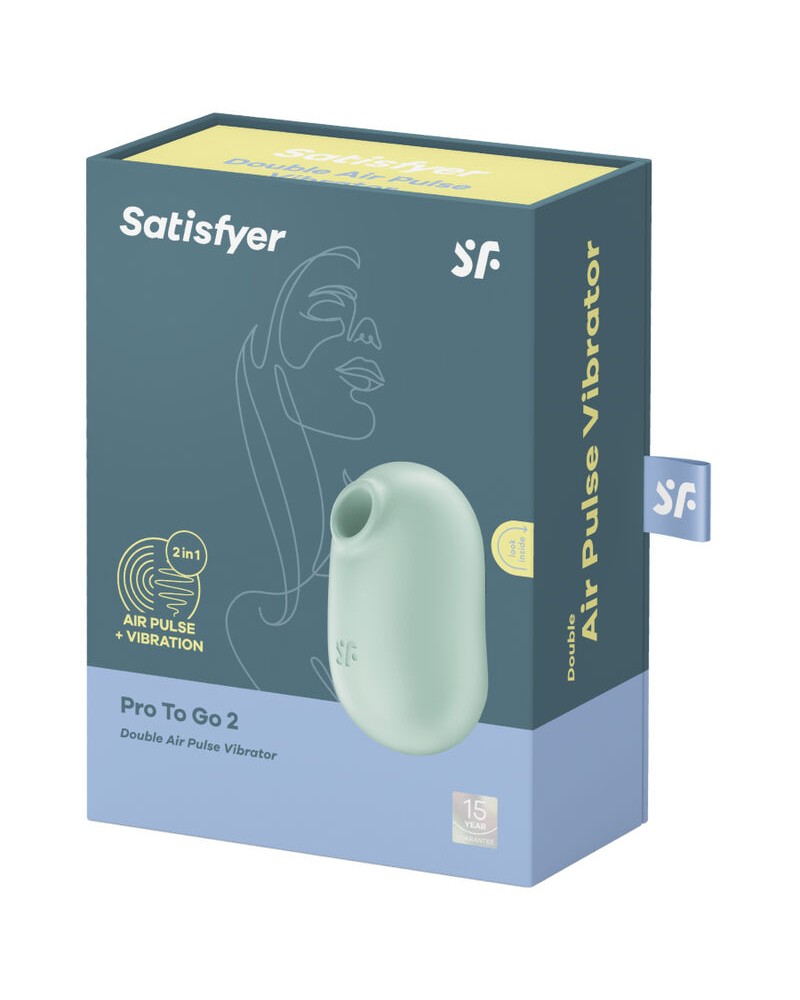 SATISFYER - PRO TO GO 2 DOPPIO STIMOLATORE E VIBRATORE VERDE