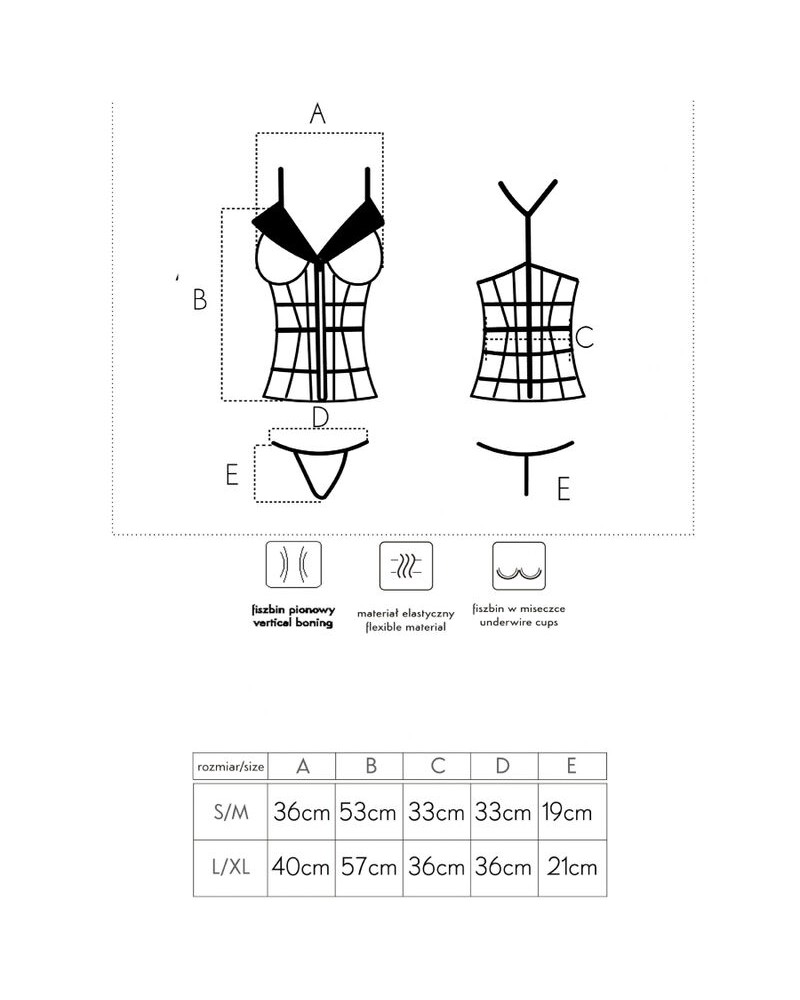 LIVCO CORSETTI FASHION - LAURA LC 20215 CORSETTO + PERIZOMA L/XL