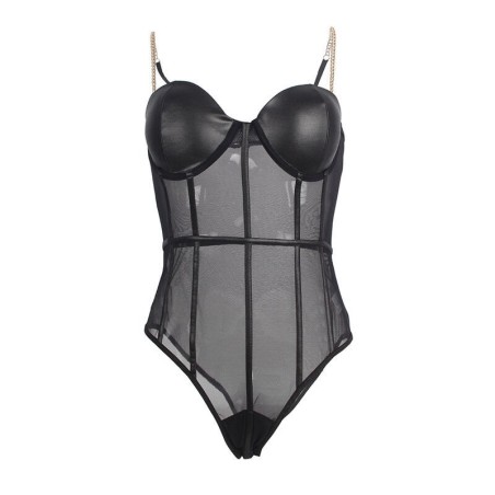 SUBBLIME - BODY CON BRETELLE A CATENA NERA L/XL