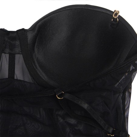 SUBBLIME - BODY CON BRETELLE A CATENA NERA L/XL