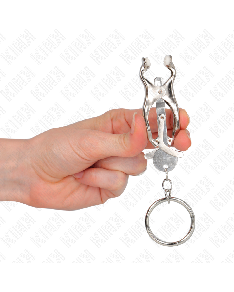 KINK - MORSETTI PER CAPEZZOLI CON O-RING TRIFOGLIO GIAPPONESE ARGENTO