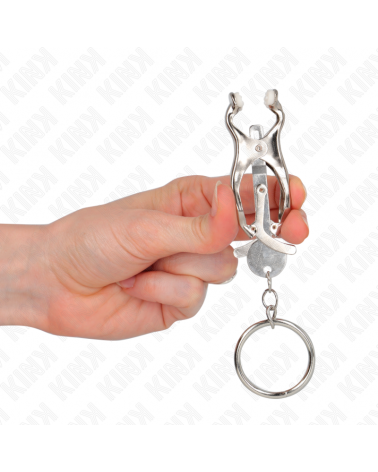 KINK - MORSETTI PER CAPEZZOLI CON O-RING TRIFOGLIO GIAPPONESE ARGENTO