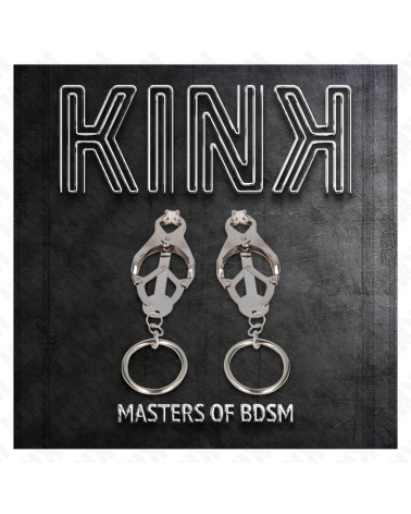 KINK - MORSETTI PER CAPEZZOLI CON O-RING TRIFOGLIO GIAPPONESE ARGENTO