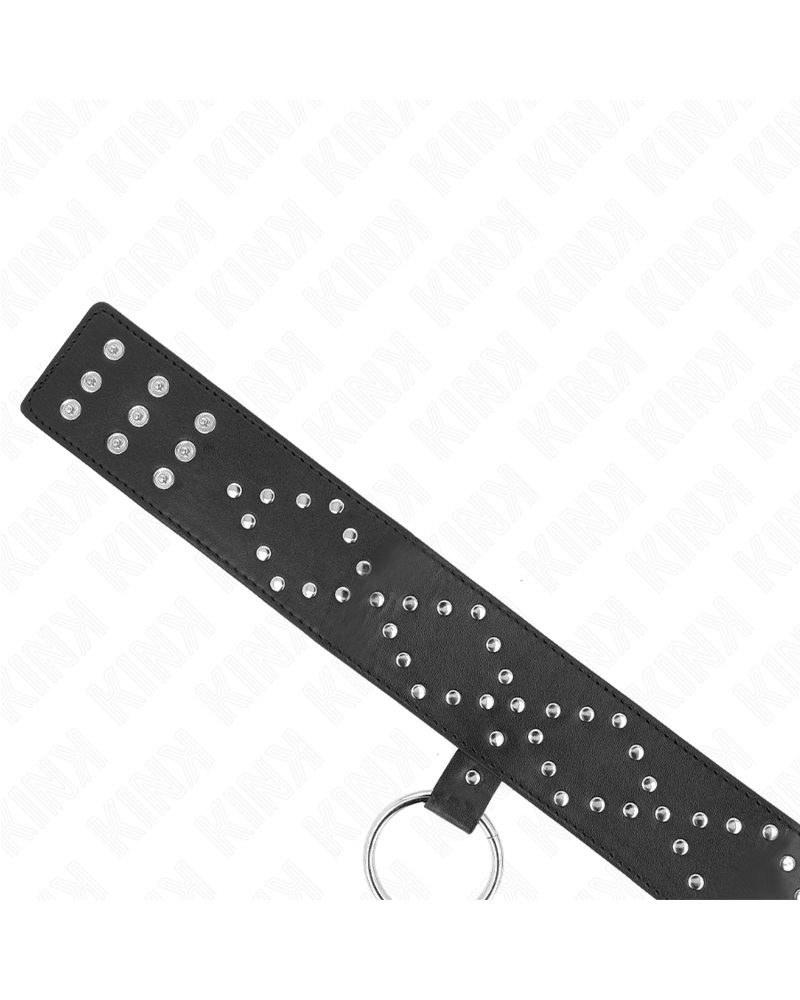 KINK - COLLANA 65 CM CON GUINZAGLIO CON BORCHIE ARGENTO MODELLO 3 REGOLABILE 36-43 CM X 5 CM