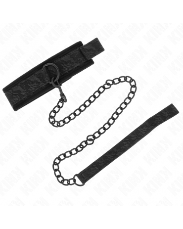 KINK - COLLARE MODELLO BASE CON GUINZAGLIO 77 CM MODELLO 5 REGOLABILE 34-54 CM X 5 CM