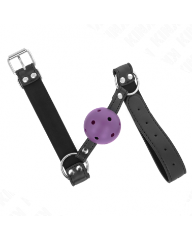 KINK - PALLA TRASPIRANTE BAVAGLIO 4 CM CON DOPPIO RIVETTO VIOLA 62,5 x 2,5 CM REGOLABILE 42-58 CM