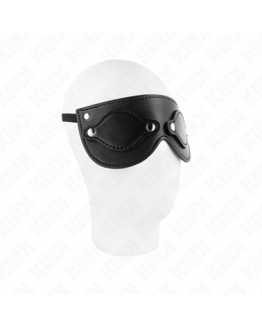 KINK - MASCHERA IN SIMILPELLE CON COPRI OCCHI RIMOVIBILI 22 x 9 CM