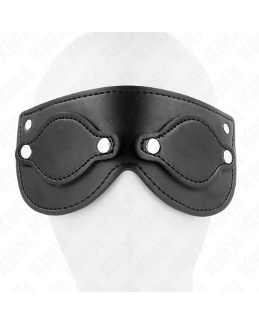 KINK - MASCHERA IN SIMILPELLE CON COPRI OCCHI RIMOVIBILI 22 x 9 CM