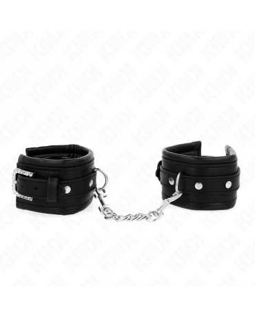 KINK - POGGIPOLSO CON FIBBIA STRASS NERO REGOLABILE 25-32 CM X 5,5 CM 2