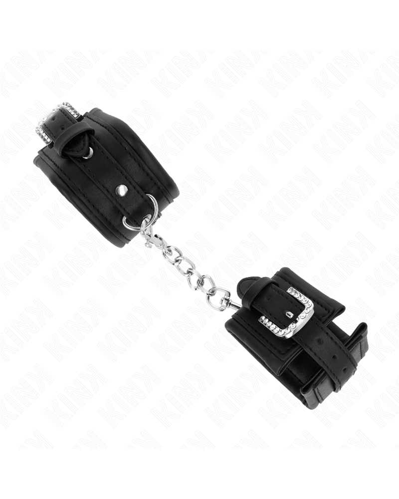 KINK - POGGIPOLSO CON FIBBIA STRASS NERO REGOLABILE 25-32 CM X 5,5 CM