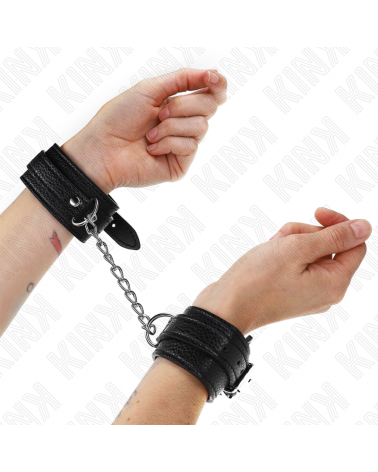 KINK - RESISTENZA DA POLSO CON MOTIVO SERPENTE NERO REGOLABILE 20-28 CM X 5,4 CM