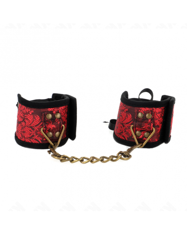 KINK - RESISTENZA DA POLSO SCANDALO DETTAGLI IN PIZZO ROSSO-NERO 24,5 CM X 6,5 CM 2