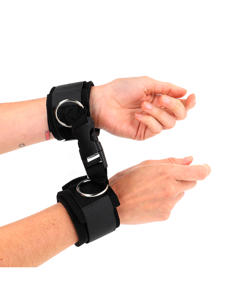 KINK - TENUTA DA POLSO IN NEOPRENE CON GANCIO E LOOP NERA REGOLABILE 22-34 CM