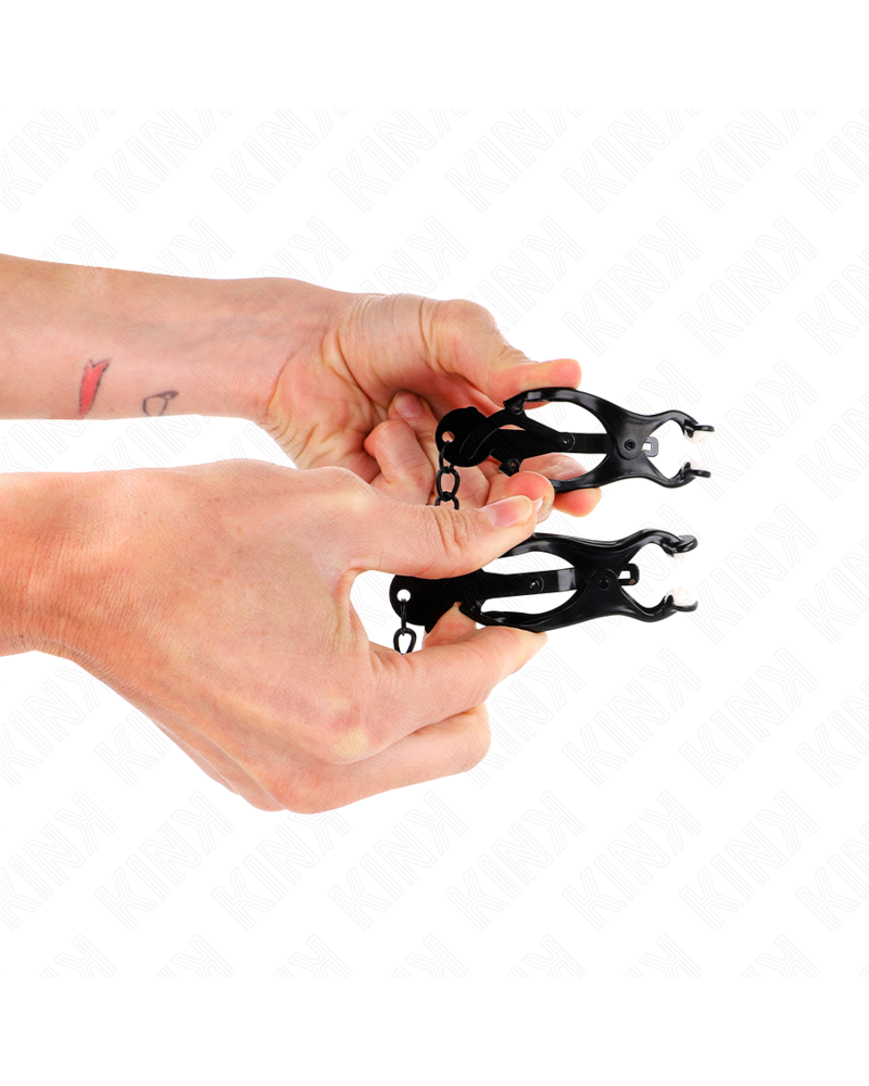KINK - PINZE PER CAPEZZOLI TRIFOGLIO GIAPPONESE CON CATENA NERA 30 CM