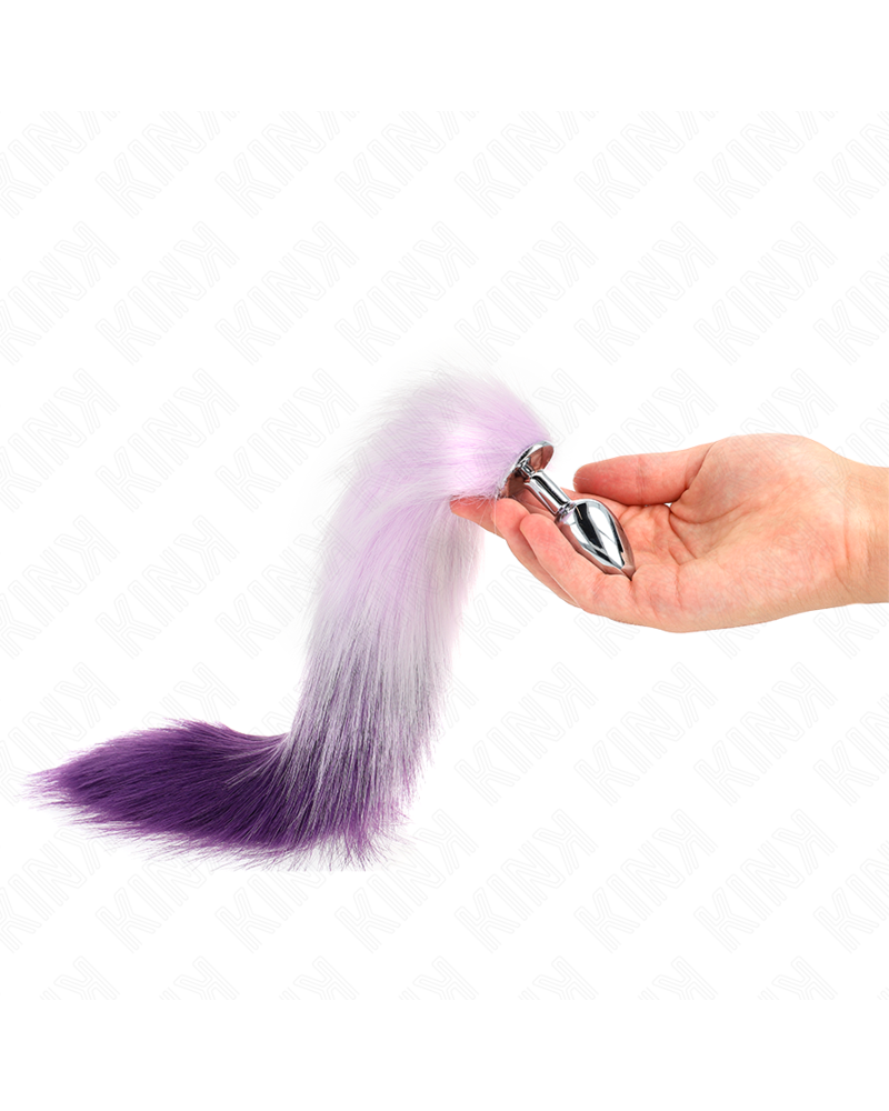 KINK - PLUG ANALE TAGLIA S 7 X 3 CM CON CODA SINTETICA 40 CM VIOLA
