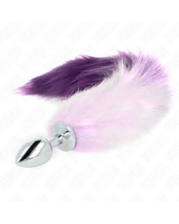 KINK - PLUG ANALE TAGLIA S 7 X 3 CM CON CODA SINTETICA 40 CM VIOLA