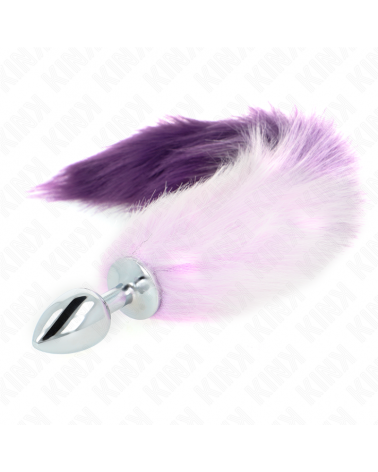 KINK - PLUG ANALE TAGLIA S 7 X 3 CM CON CODA SINTETICA 40 CM VIOLA