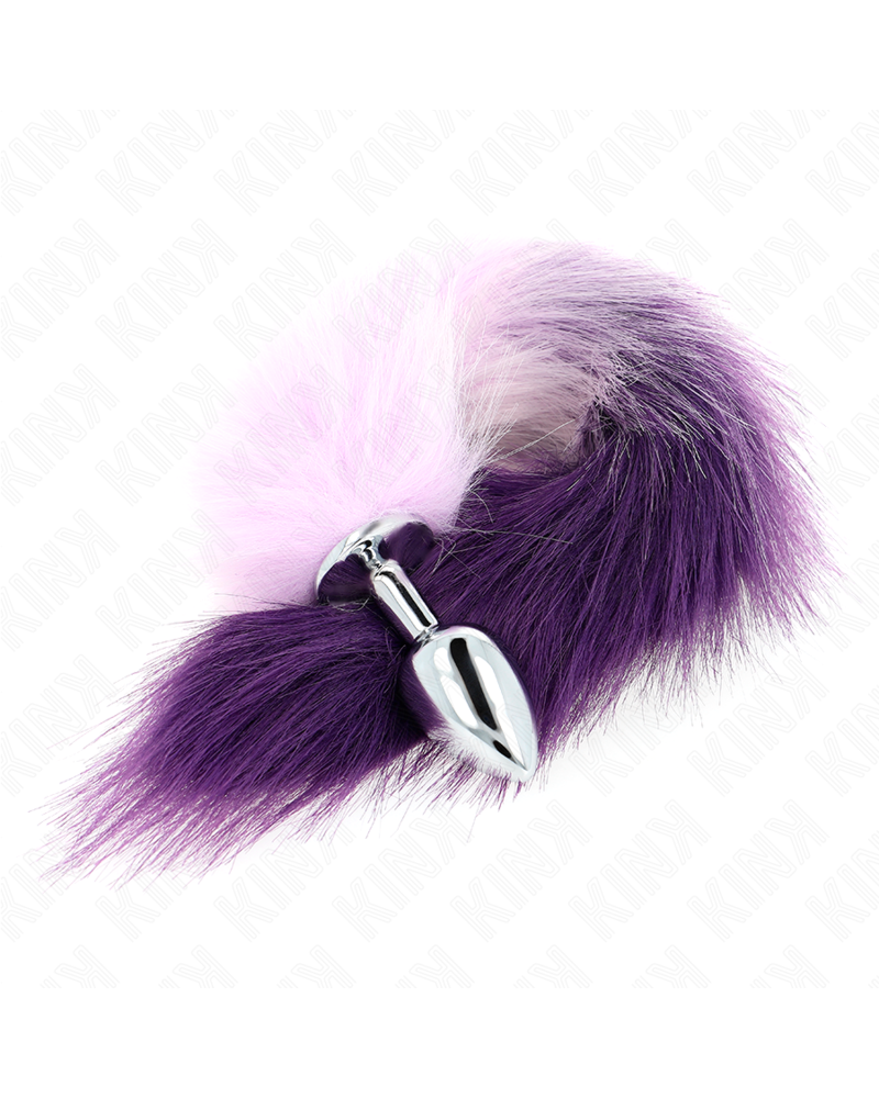 KINK - PLUG ANALE TAGLIA S 7 X 3 CM CON CODA SINTETICA 40 CM VIOLA