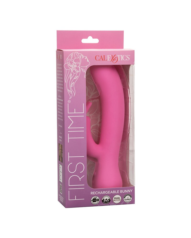 CALEXOTICS - FIRST TIME VIBRATORE CONIGLIO RICARICABILE ROSA