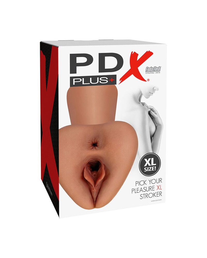 PDX PLUS - PICK YOUR PLEASURE  XL REALISTICO STROKER MARRONE