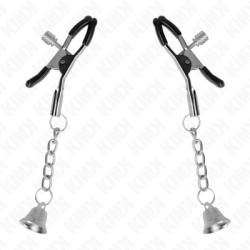 KINK - MORSETTI PER CAPEZZOLI CON CIONDOLO CAMPANELLA IN ARGENTO 6 CM 2