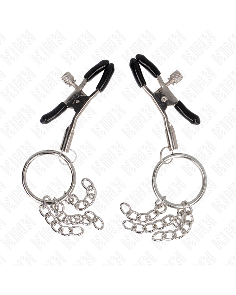 KINK - MORSETTO PER CAPEZZOLO O RING E CATENELLA ARGENTO 6 CM