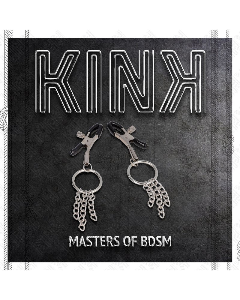 KINK - MORSETTO PER CAPEZZOLO O RING E CATENELLA ARGENTO 6 CM