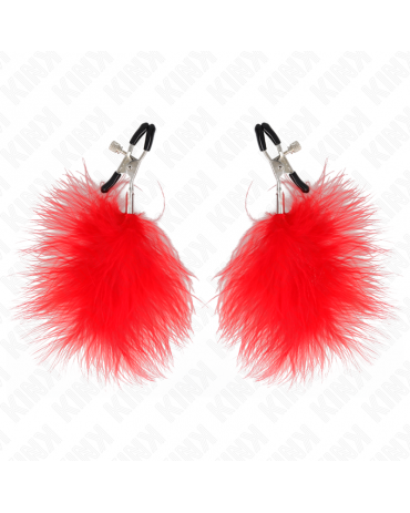 KINK - PINZA PER CAPEzzoli PIUMA ROSSO 7 CM 2